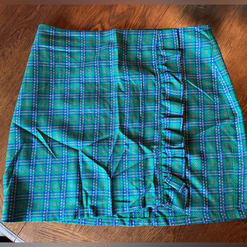 Top shop plaid skirt